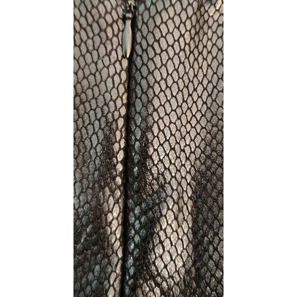 Zara Pants Size S Black Snake Skin Print Side Side Elastic Waist Skinny - Picture 5 of 8